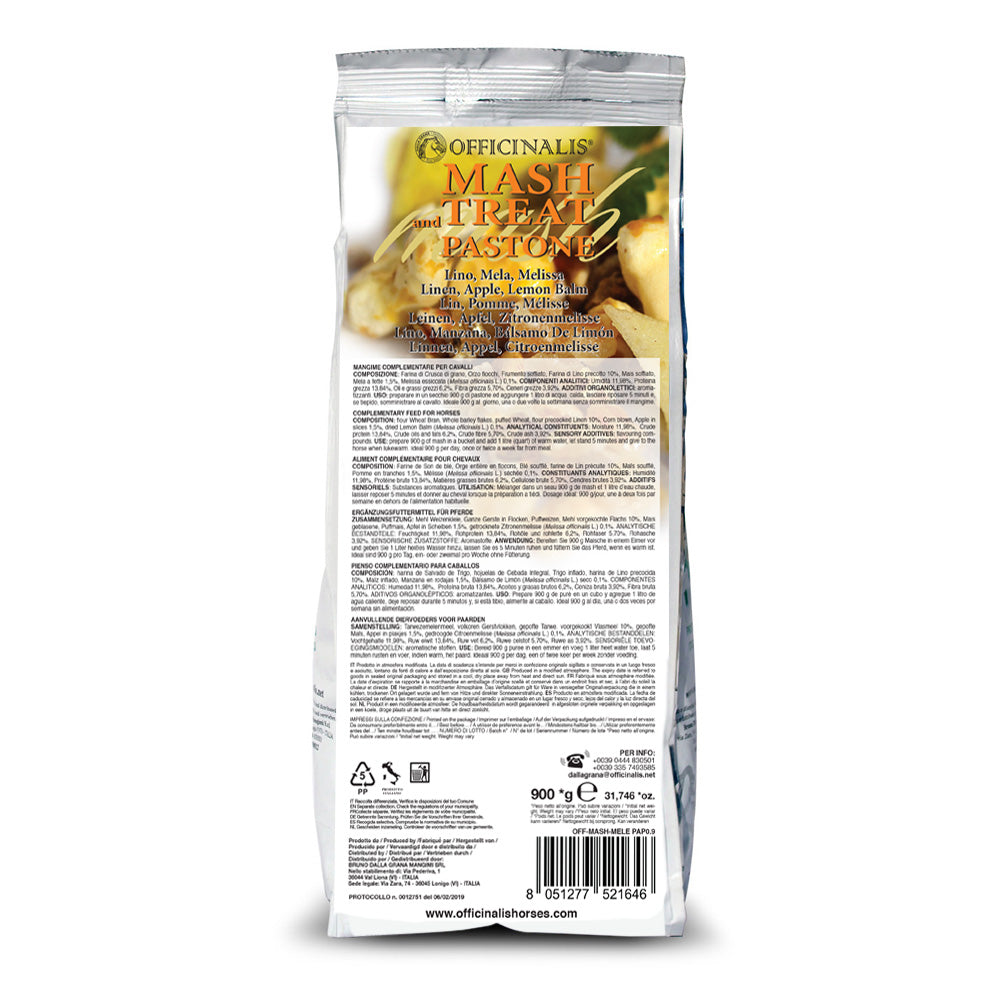 Mash and Treat - pastone Semi di Lino, Mele e Melissa – Officinalis Horses